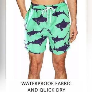 QuickDry Boardshorts Shark Swim Trunks